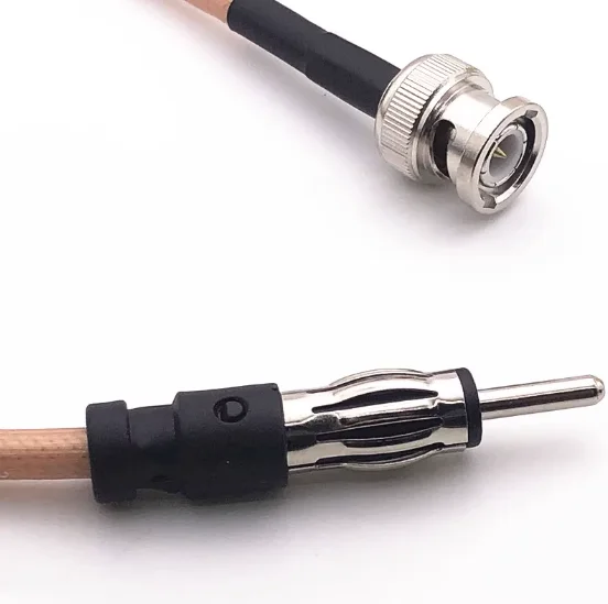 Enchufe de antena de coche a cable de prueba de Conexión macho BNC Q9 BNC revolution FM DC radio cable de enchufe de alimentación - imagen 3