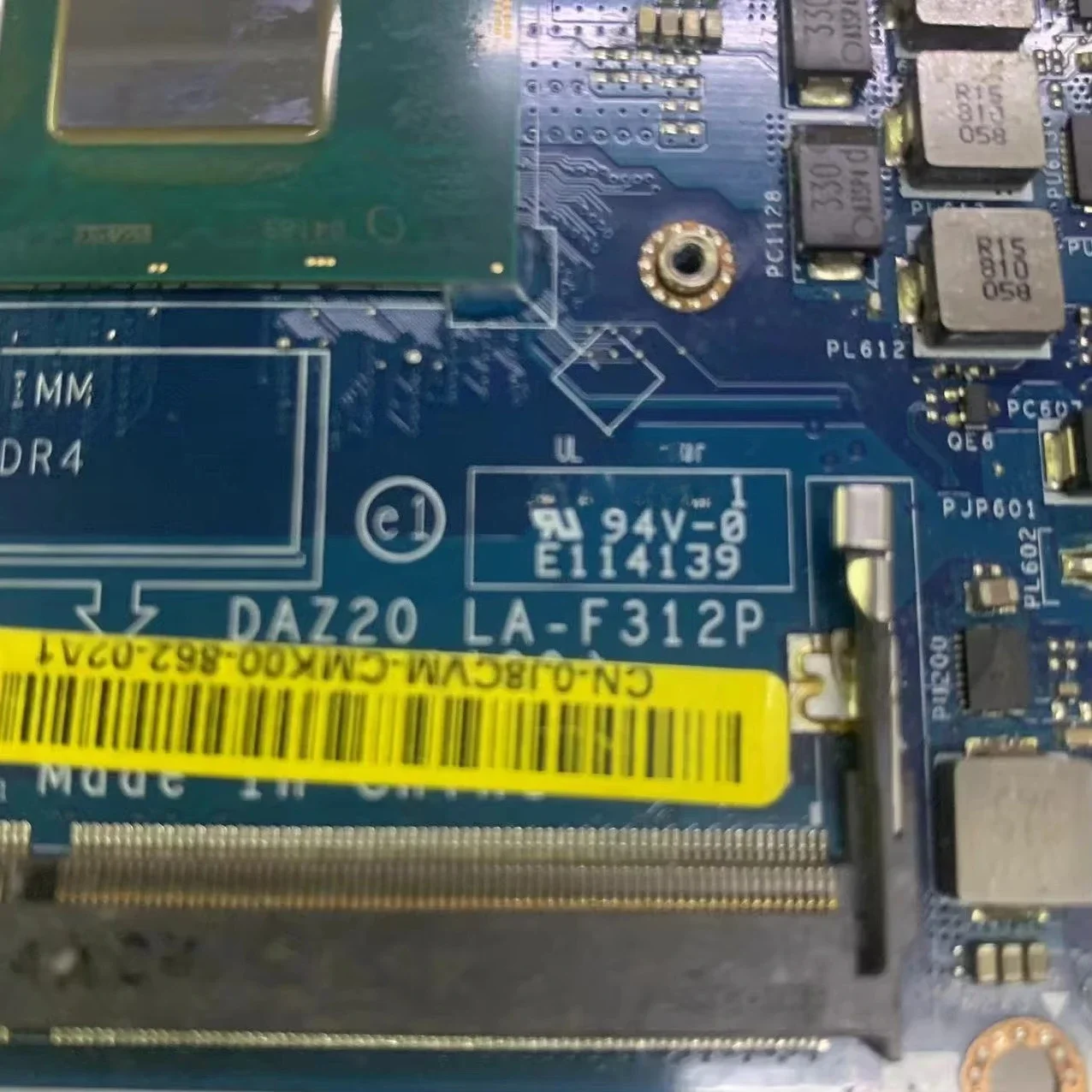 Para la placa base del ordenador portátil Dell 7290 7390 CN-0J8CVM 0J8CVM J8CVM con CPU SR3L8 I7-8650U DAZ20 LA-F312P 100% completamente probado funcionando bien - imagen 4