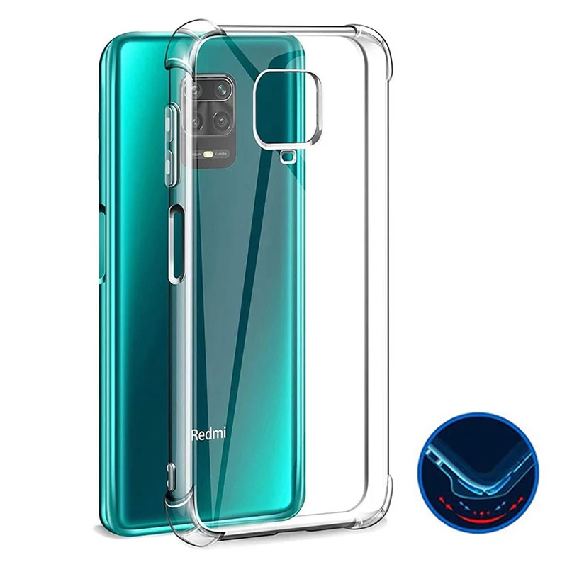 Funda transparente de TPU gruesa a prueba de golpes con Airbag para Xiaomi Redmi Note 9 9s Note9 Pro, fundas suaves transparentes de silicona - imagen 4