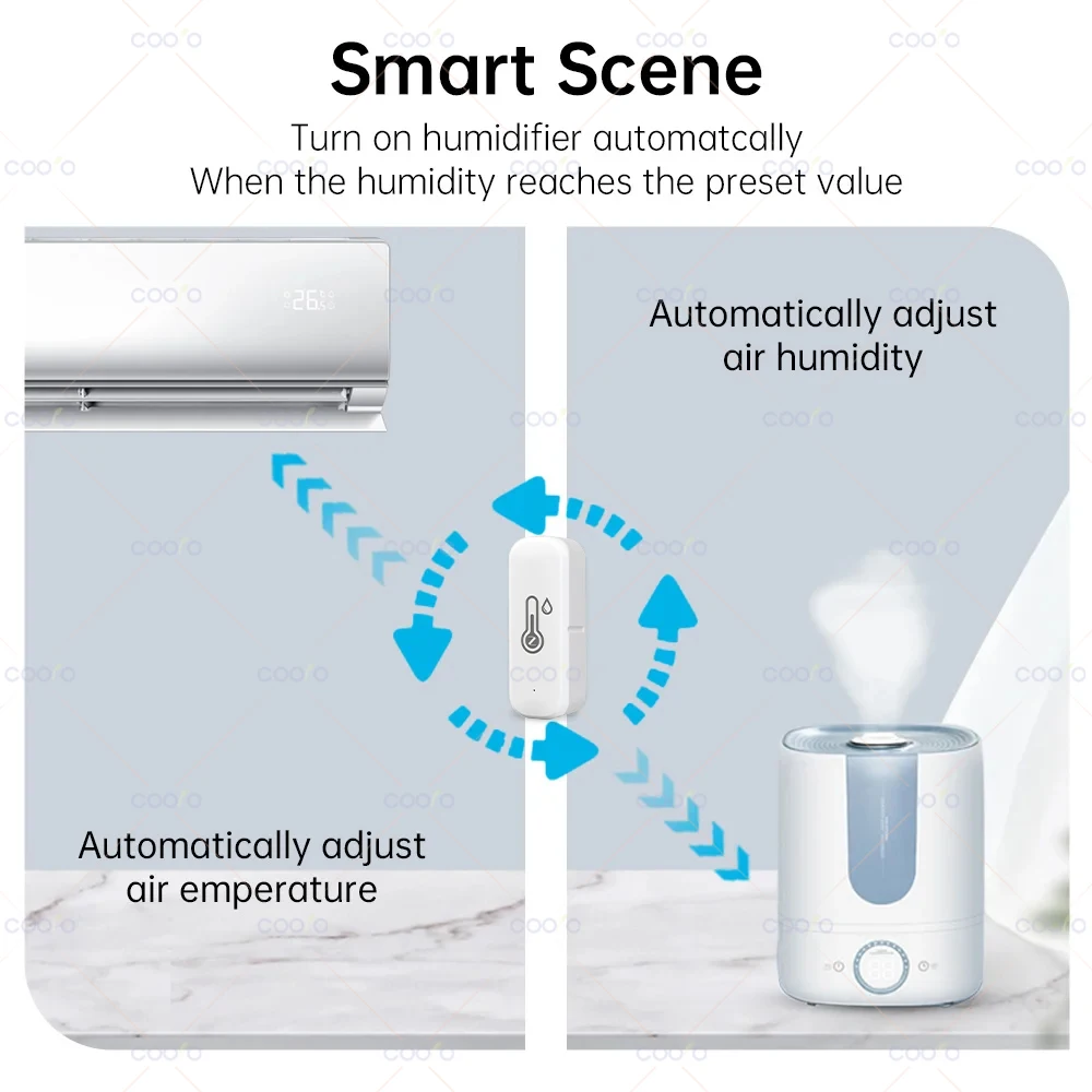 Tuya Zigbee-Sensor de temperatura y humedad para hogar inteligente, termómetro interior, higrómetro, monitoreo por aplicación, funciona con Smart Life Zigbee2mqtt - imagen 5