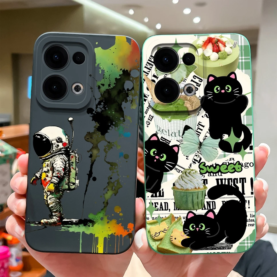 Para Oppo Reno 13 Pro Reno13 5G funda de teléfono estilo creativo protección trasera de silicona suave para Oppo Reno 13Pro Fundas Coque