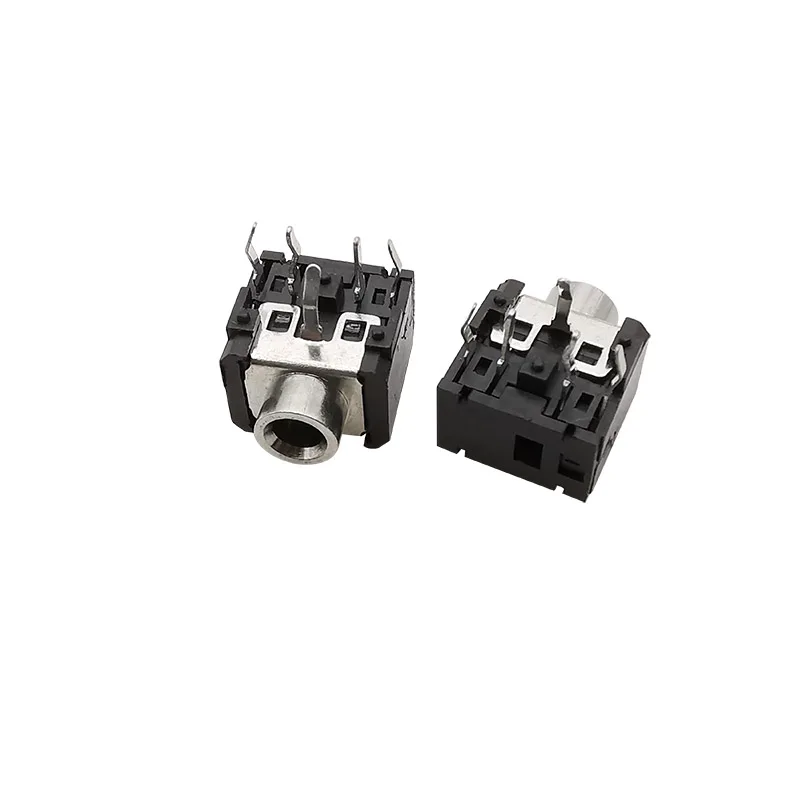 10 Uds PJ-306 conector Jack de 3,5mm hembra conector de auriculares de Audio estéreo TRS conectores de conector de Audio de 3,5mm negro - imagen 3