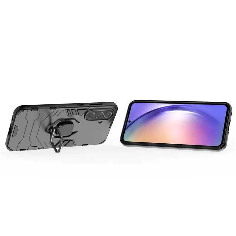 Para Samsung Galaxy A56 funda para Samsung A54 A15 A25 A35 A55 A26 A36 A56 5G cubierta a prueba de golpes armadura dura soporte de PC parachoques de silicona - imagen 5