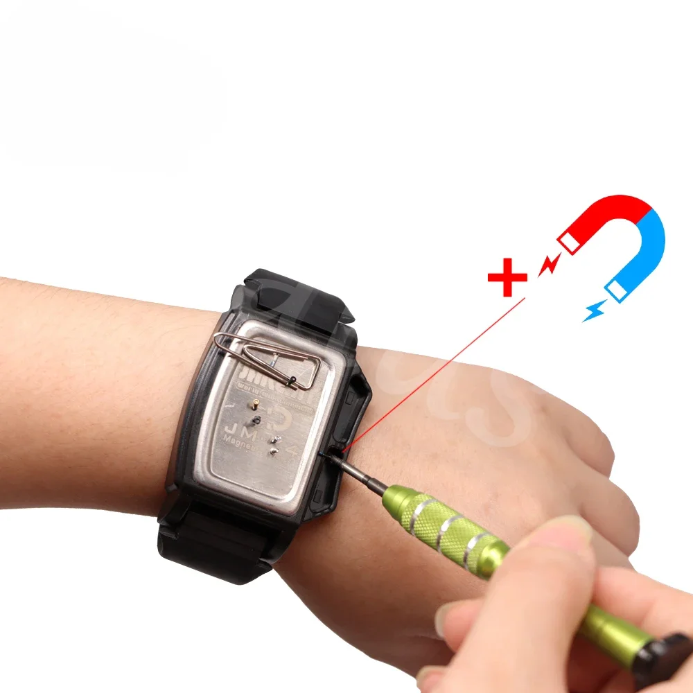 JAKEMY-muñequera magnética de JM-X4, pulsera de adsorción con tornillos pequeños, herramienta de mano de Asistente de reparación de teléfono - imagen 3
