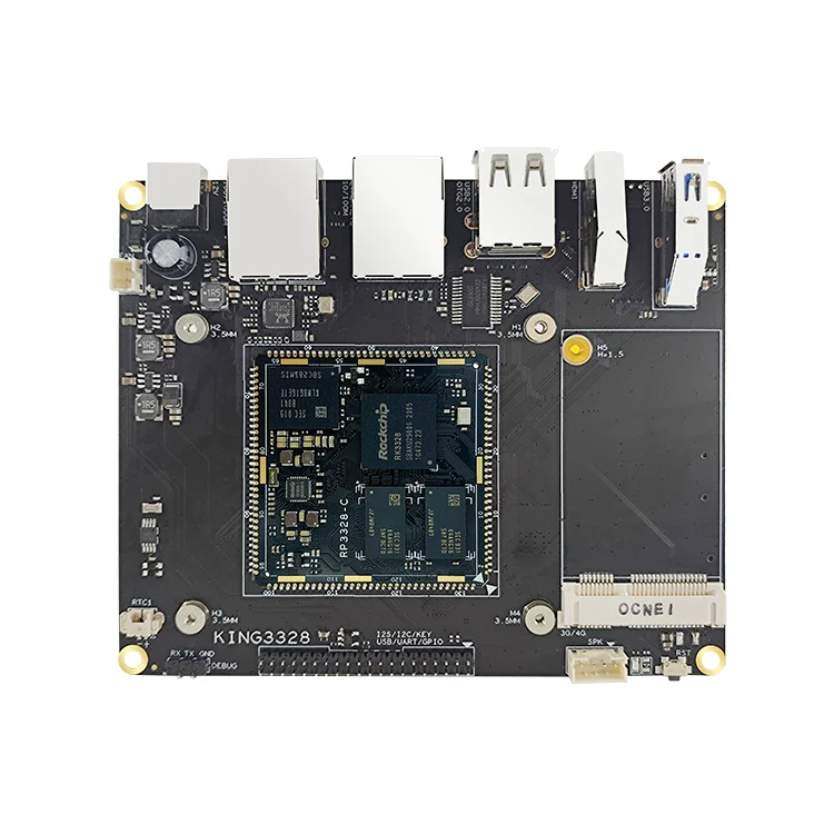 Rongpin Rockchip RK3328 Android linux RK3328 placa de desarrollo de puerto de red dual placa central King3328