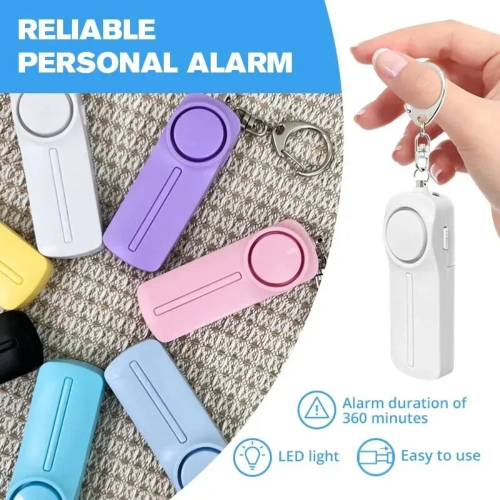 Alarma Personal de 130dB, sonido seguro, llavero de alarma de seguridad de autodefensa de emergencia, linterna LED para mujeres y niños, alarma de autodefensa - imagen 2