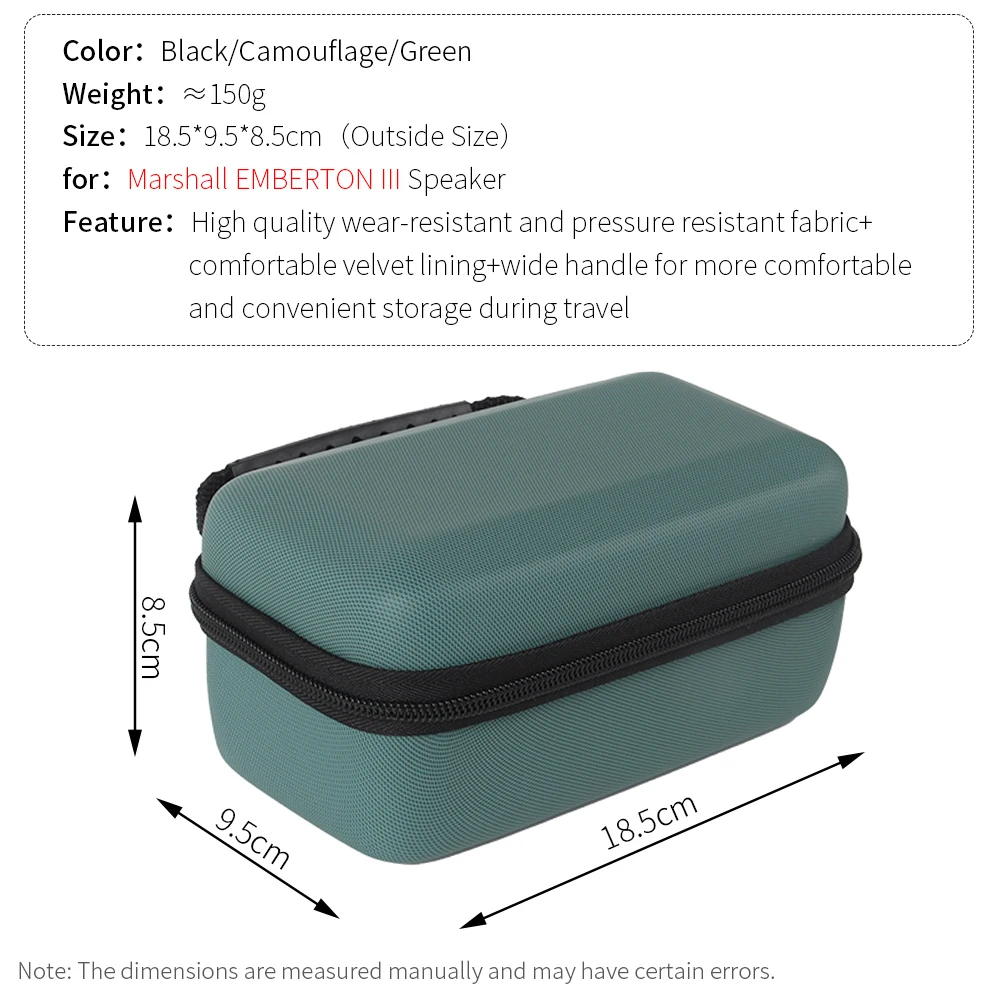 Estuche de almacenamiento duro de EVA para altavoz Marshall EMBERTON III, caja protectora Emberton 3 Gen, bolsa de transporte de viaje portátil - imagen 5