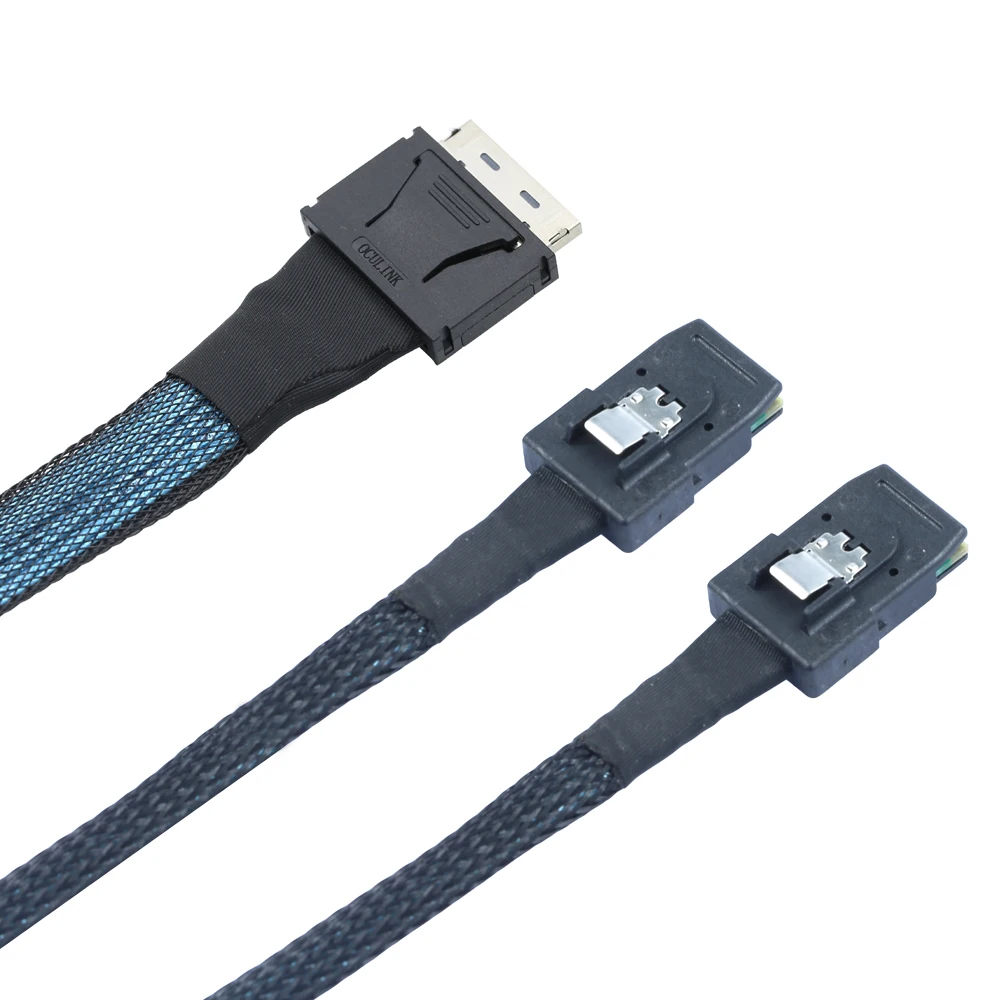 Oculink-Paquete de cables PCIe de alta velocidad, SFF-8611 a Dual 8I SAS, SFF-8087 para servidores - imagen 5