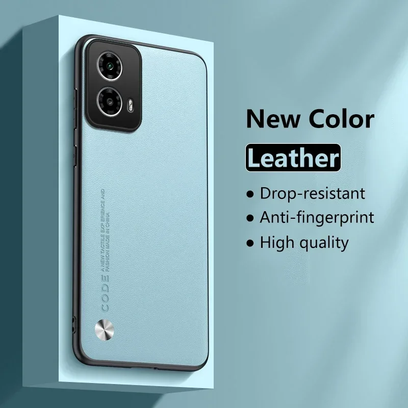 Funda para Motorola Moto G34 cuero fibra de carbono protección de silicona cámara completa cubierta de teléfono de lujo MotorolaG34 XT2363-2 Coque - imagen 2