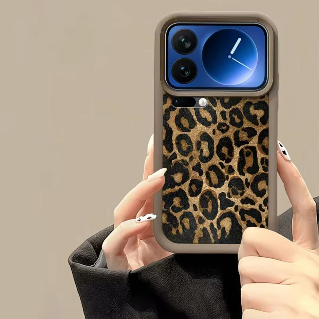 Funda de teléfono para Xiaomi F7 5G M7 4G 15T PRO 17 PRO MAX 14T Poco F7 X7 M7 Pro Mi 8, funda de silicona con estampado de leopardo dorado y negro - imagen 4