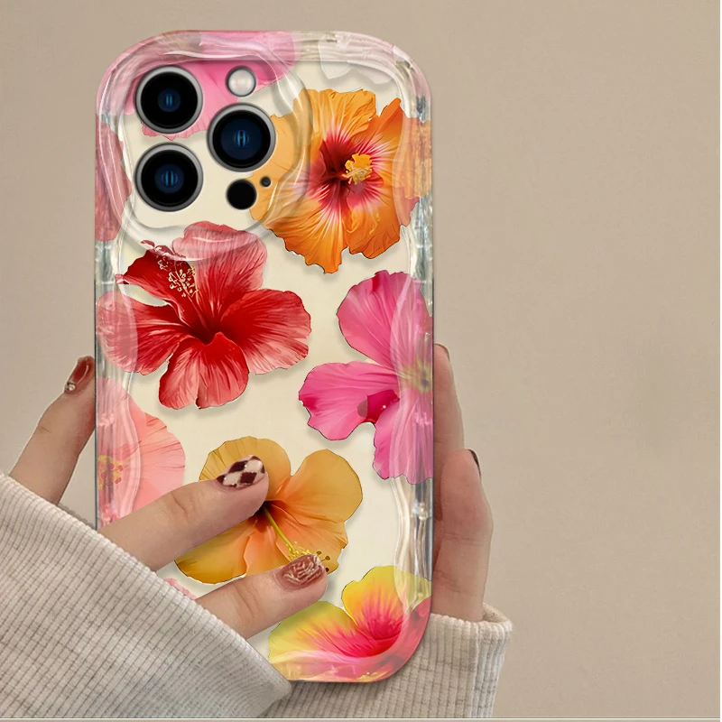 Funda de teléfono 3D transparente Sakura roja realista para iPhone 16 16E 15 14 13 12 11 Pro Max X XS X S Max XR SE 2020 SE4 7 8 funda de silicona - imagen 3