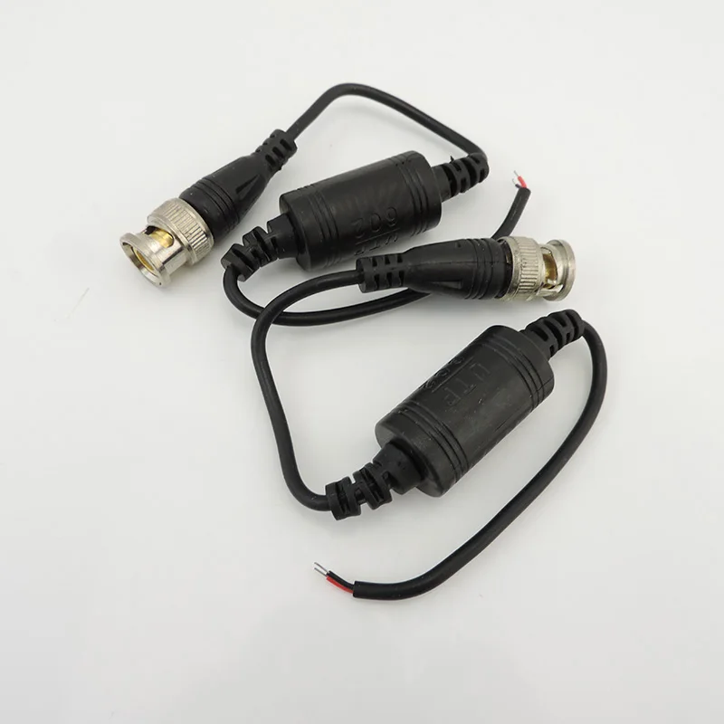 1 par AHD/CVI/TVI HD transmisor de par trenzado impermeable pasivo BNC a Cable de 2 núcleos Balun de vídeo para CCTV ABS plástico Q1 - imagen 2