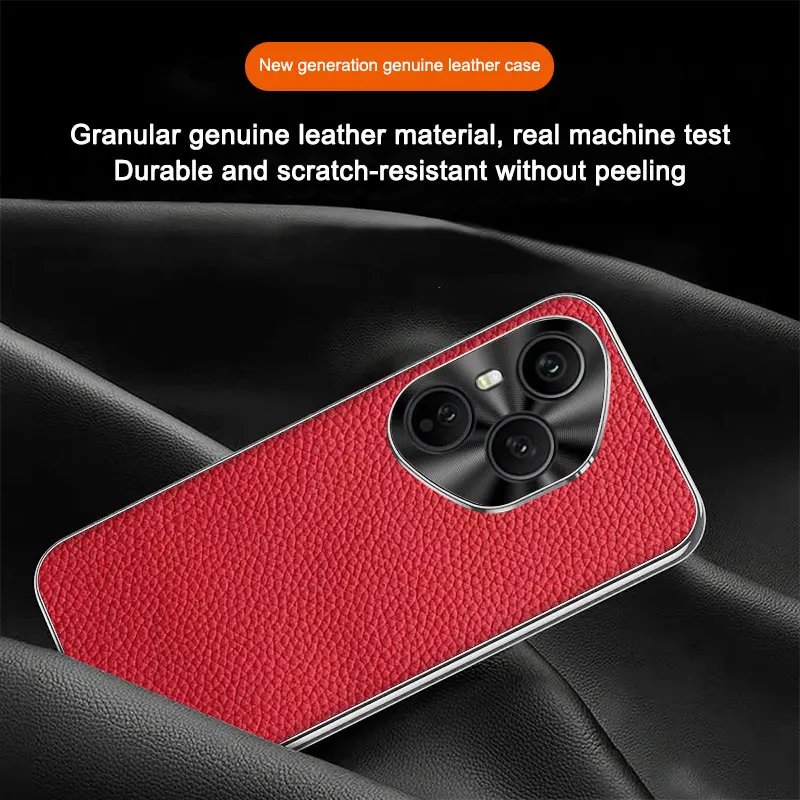 Para Huawei Honor 400 Pro funda de lujo de cuero Lichee funda protectora trasera para Honor 400 400Pro versión Global Shell - imagen 3