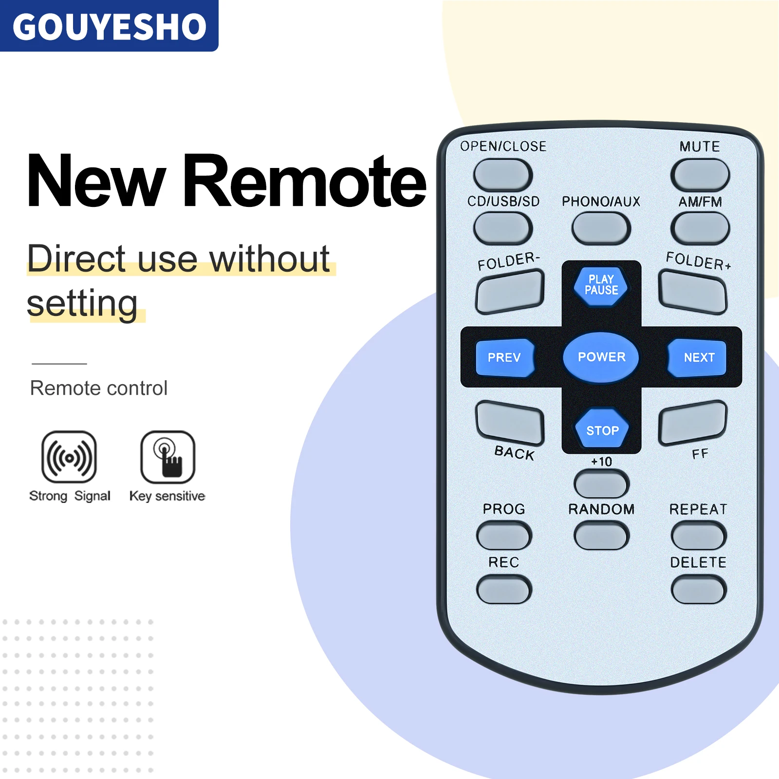 Nuevo control remoto para CD de registro Revolution ZM-LPREC