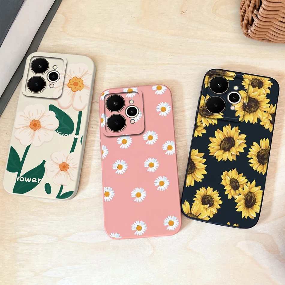 Funda para Realme 15 Pro 5G flores lujosas mejora protección de lente contraportada para Realme15 Pro carcasa de teléfono de silicona líquida suave - imagen 4