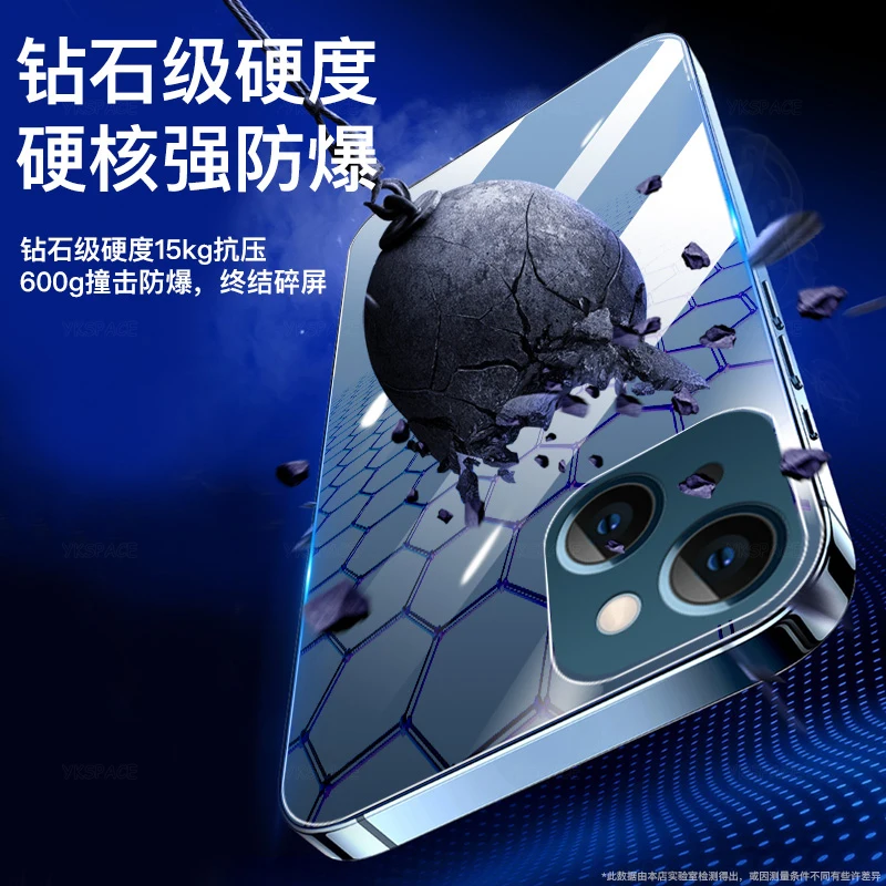 1-2 uds parte trasera transparente 9H vidrio templado para iPhone 12 Pro Max 13 14 16 Plus Protector de pantalla trasera película protectora - imagen 5