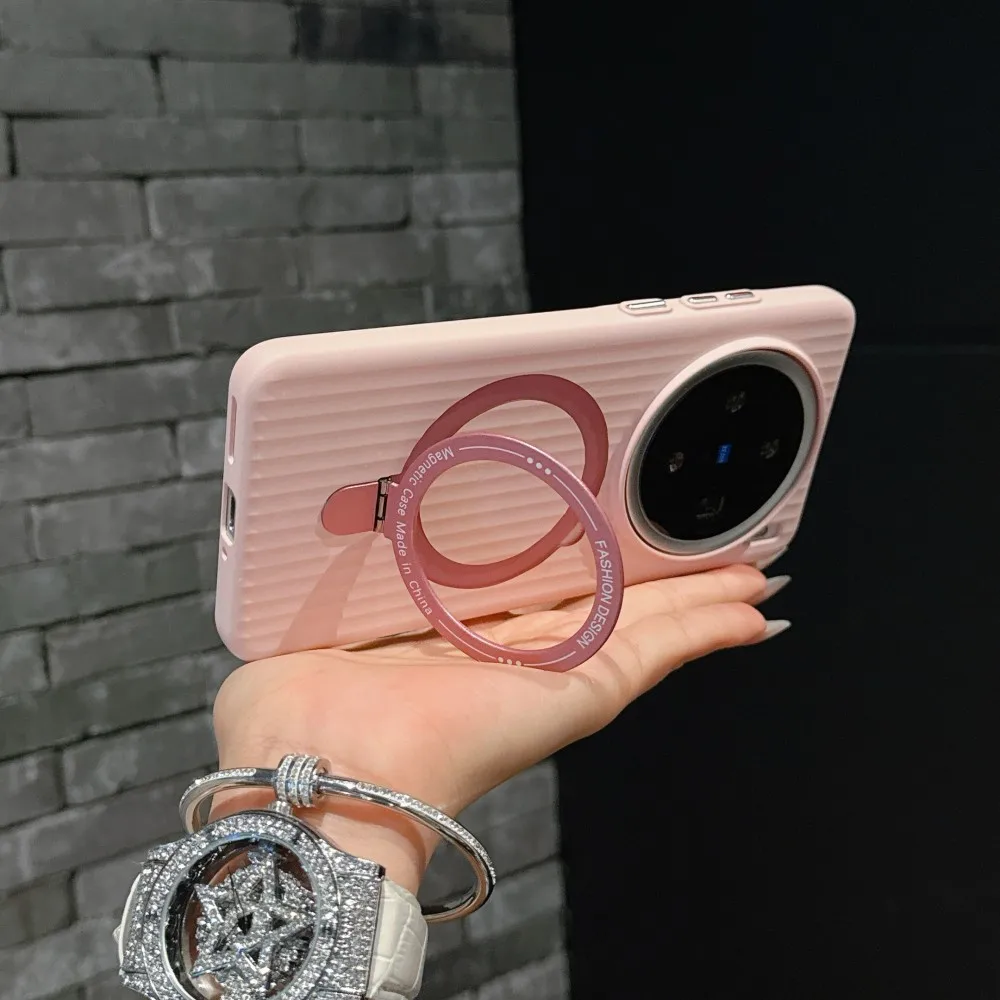 Para VIVO X200 Pro funda dura anillo transparente carga inalámbrica magnética funda protectora trasera para VIVO X100S X200 Pro Mini X90 - imagen 4