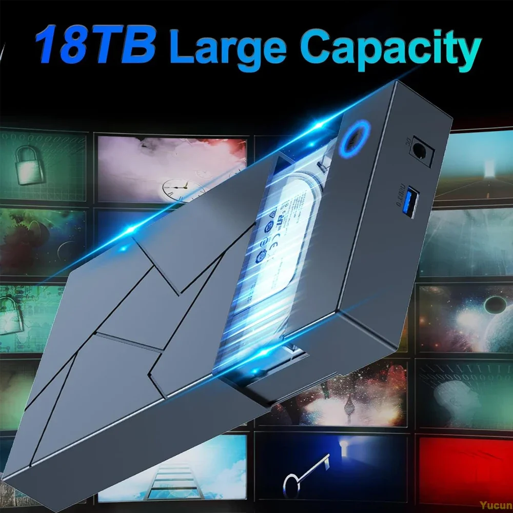 Carcasa de disco duro externo de alta velocidad, adaptador SATA a USB 3,5, 2,5, 3,0, 3,5 M/S, 18TB - imagen 4