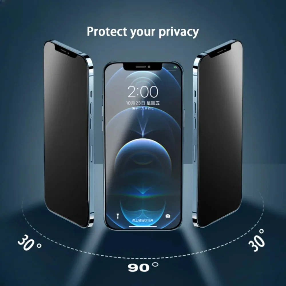 Protector de pantalla de vidrio templado para IPhone, Protector de pantalla de privacidad para IPhone 13, 14, 15 Pro Max, 11, 12 Pro, 7, 8Plus, XR, XS Max, 3 unidades - imagen 2