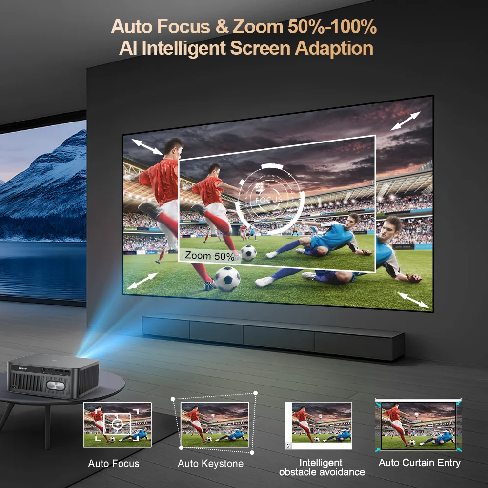 ThundeaL 1080P proyector WiFi Full HD proyector TD98Pro Android 4K Video película TD98 Pro Smart TV teléfono cine en casa haz proyector portátil 4k proyector proyector portátil proyectores 4k proyector 4k proyectores - imagen 5