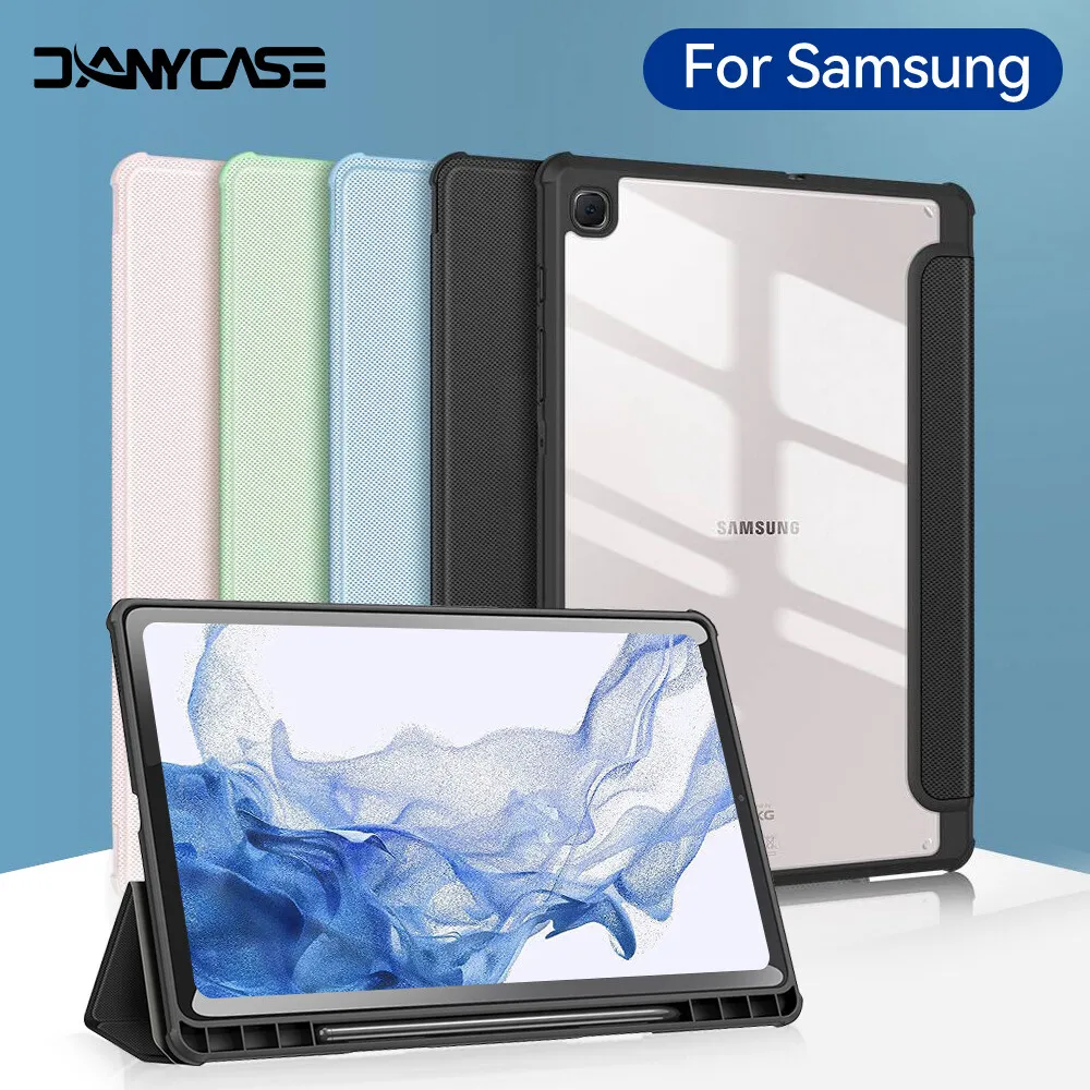 Tablet Case For Samsung Galaxy Tab S6 Lite 10.4inch With Pencil Holder Transparent Back Cover - imagen 2