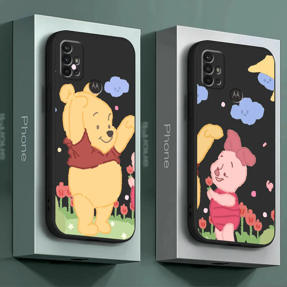 Funda de teléfono Winnie The Pooh para Motorola Moto G52, G53, G32, G31, G71, G72, G30, G22, G73, G60s, G50, G60, G51, bolsa de TPU suave