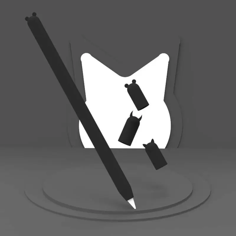 Y1UB Funda protectora silicona iPencil con 3 tapas antiarañazos para 1.º/2.º