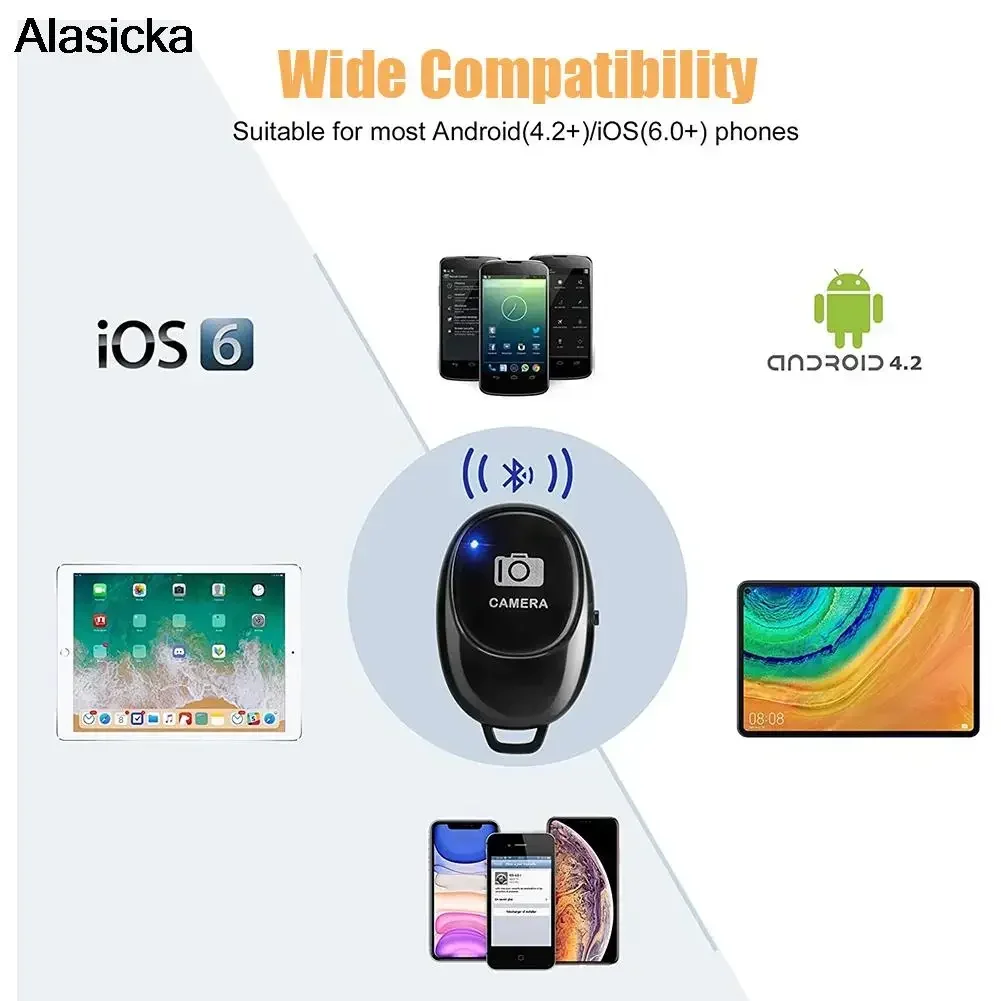 Mini controlador inalámbrico de Control remoto compatible con Bluetooth, temporizador automático, palo de cámara, botón de Selfie de liberación de obturador - imagen 5