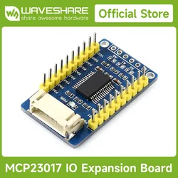 Placa de expansión Waveshare MCP23017 IO interfaz I2C expande pines 16I/O compatibles con Raspberry Pi/micro:bit/Arduino/STM32