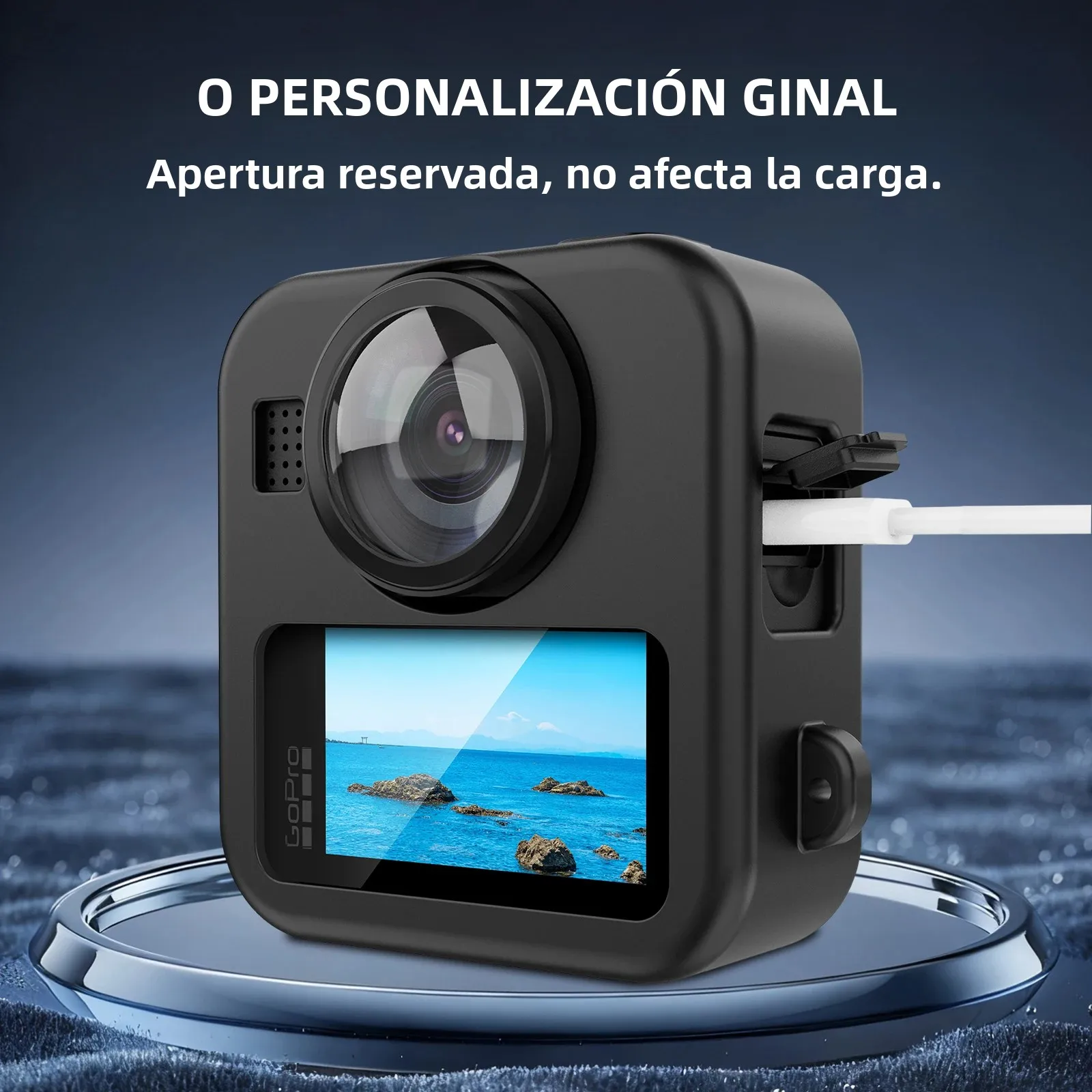 Funda de silicona para GoPro MAX 2, Protector de lente y cubierta protectora suave para GoPro MAX2, accesorios de protección de cámara antiarañazos - imagen 3