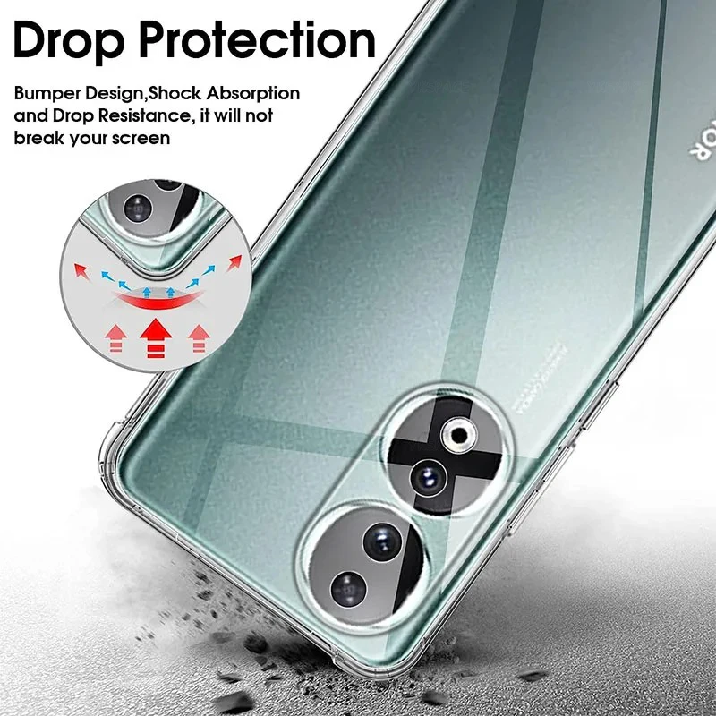 Funda de silicona suave transparente ultrafina para Honor 30 30i 30S V40 50 60 70 80 SE 90 GT 100 200 300 Pro Plus TPU cubierta de teléfono - imagen 3