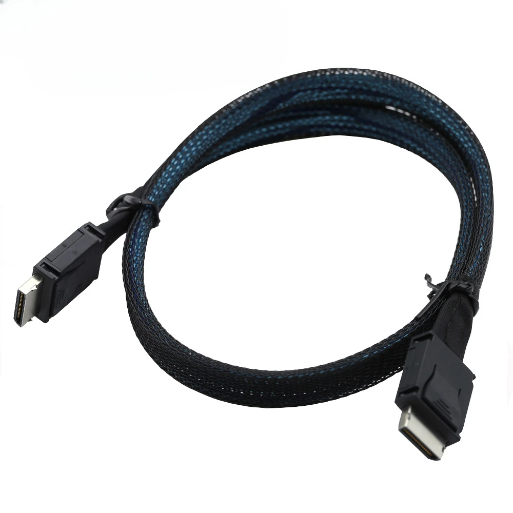 MZX PCIe Mini SAS SFF 8611 4I a 8611 4I Cable de servidor extensión de transferencia de datos de súper velocidad Cable de computadora macho a macho - imagen 5