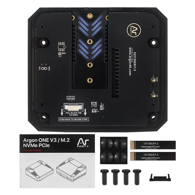 Placa de expansión Argon ONE V3 M.2 NVME PCIE (solo) disipadores de calor de aluminio integrados para SSD Boot Pi5 de M.2 NVME Drive - imagen 5