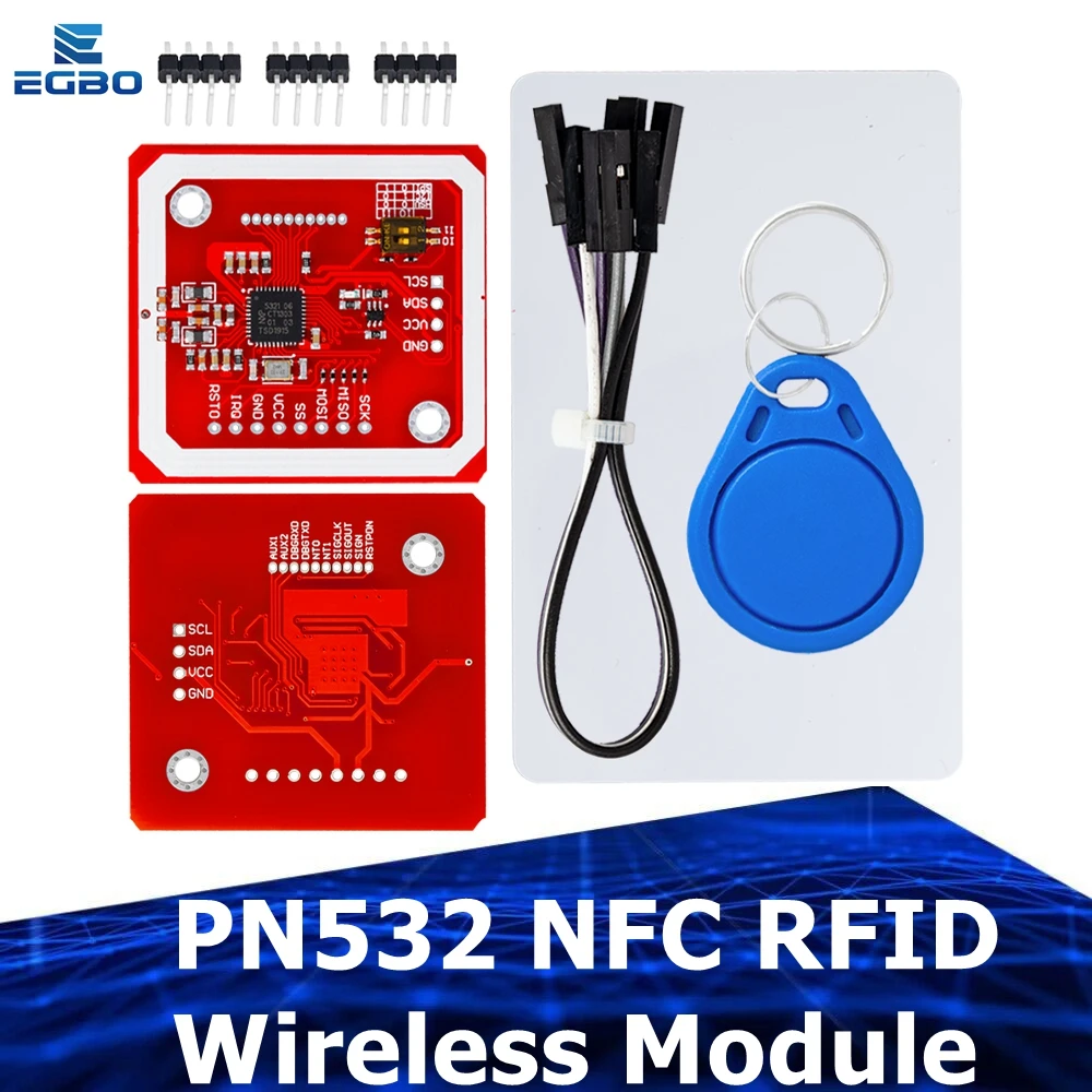 Módulo NFC PN532, Kit de lector/escritor RFID V3 con antena PCB, tarjeta S50/S70, compatible con interfaz I2C/SPI/HSU para Arduino - imagen 2