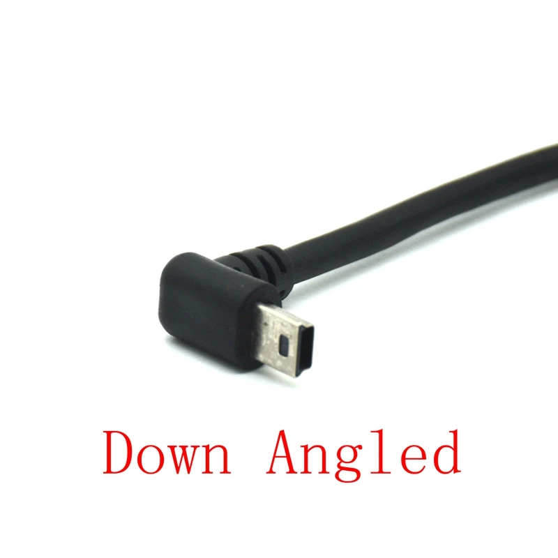 Cable adaptador de extensión Mini USB de 5 pines macho a hembra, ángulo arriba, izquierdo y derecho, montaje en Panel de 90 grados, con tornillos, 30cm, 1 pies - imagen 3