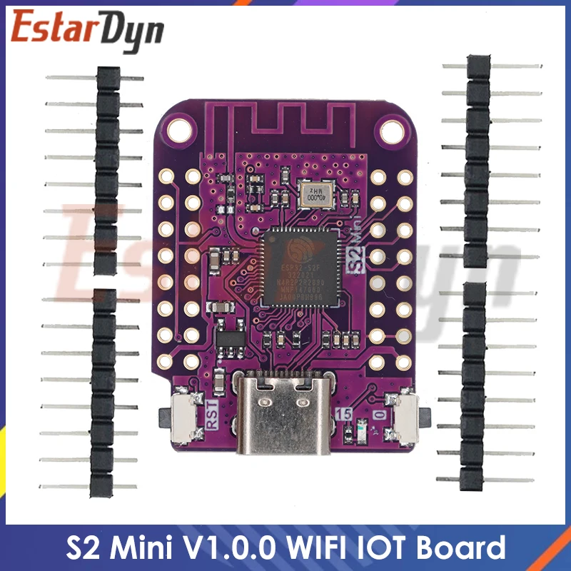 Placa S2 Mini V1.0.0 WIFI IOT basada en ESP32-S2FN4R2 ESP32-S2 4MB FLASH 2MB PSRAM MicroPython Compatible con Arduino