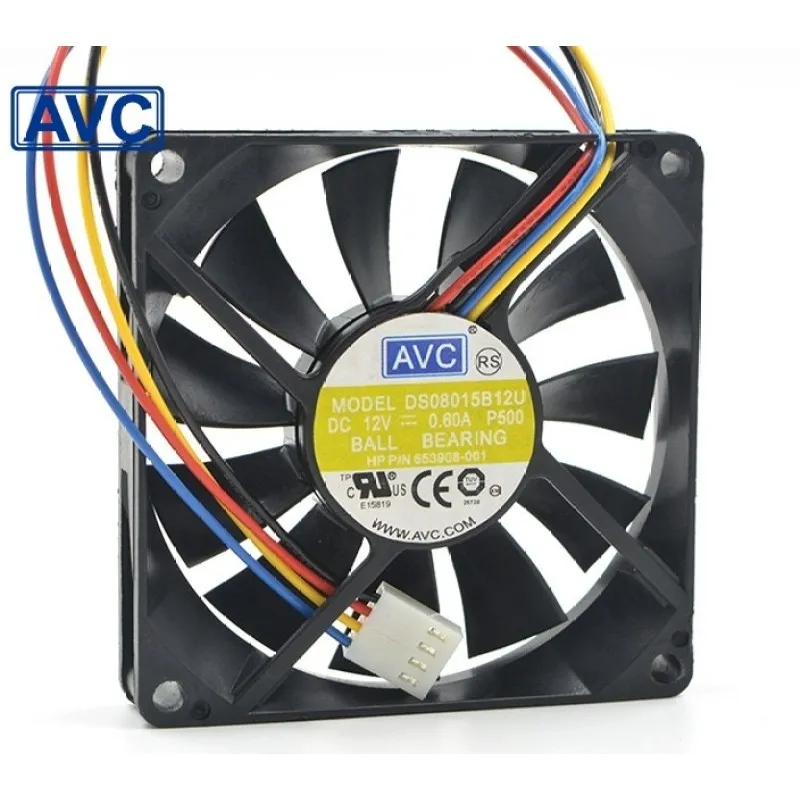 Ventilador de refrigeración para ordenador, 1 piezas DS08015B12U 12V 0.60A 80*80*15 PWM 80mm, chasis, para AVC