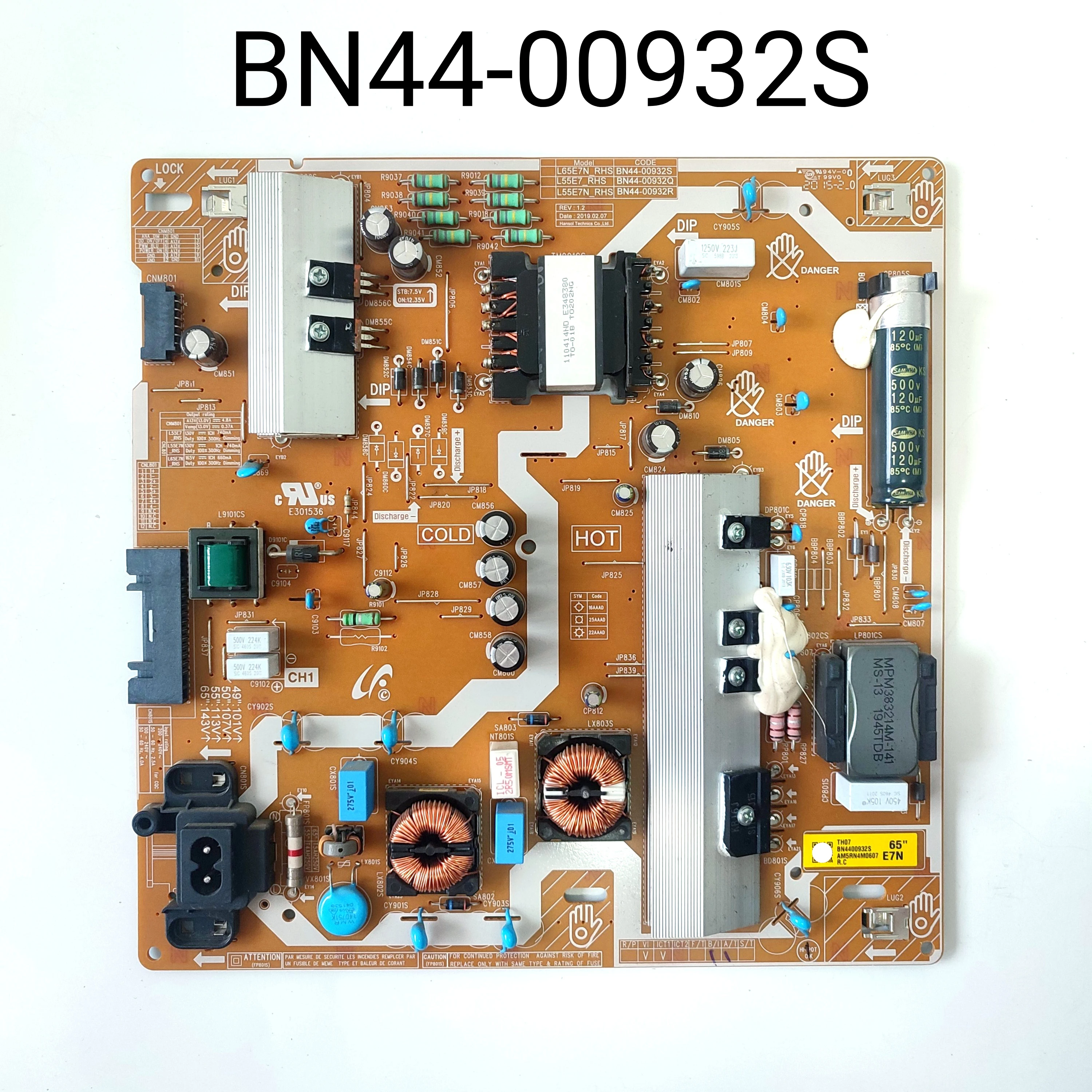 Fuente de alimentación/placa LED BN44-00932S L65E7N_RHS para UN65RU7100FXZA UN65RU710DFXZA UN65RU7300FXZA UN65RU730DFXZA UN65TU8000FXZA TV