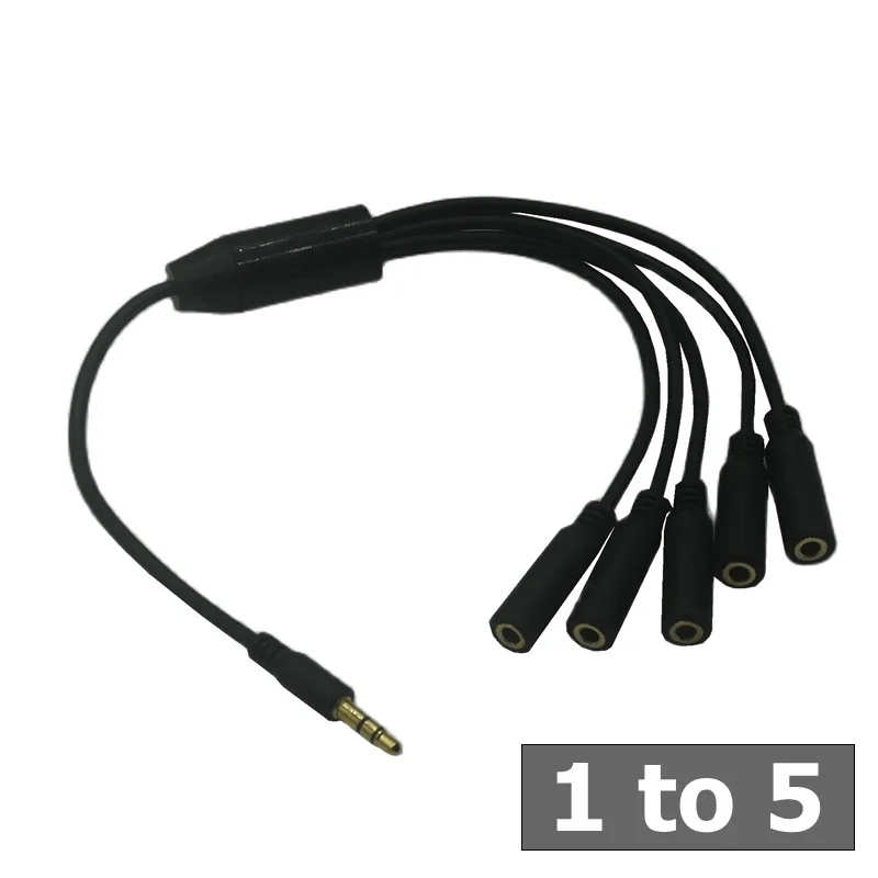 Adaptador divisor de Audio para auriculares, puerto Aux de 5 vías de 3,5mm, extensor de Cable divisor de concentrador Jack de 3,5mm, 1 macho a 4 hembra 5 - imagen 5