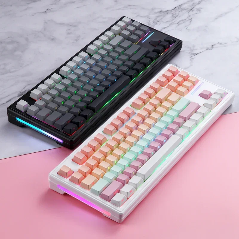 Teclado mecánico Attack Shark M87 Pro, intercambiable en caliente, Bluetooth, USB, 2,4 GHz, teclado mecánico OLED multimodo TKL RGB tipo C para jugadores - imagen 3