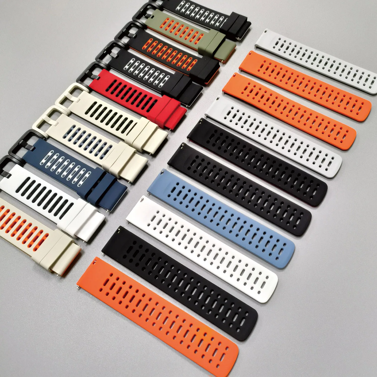 Correa de silicona de 22mm para Amazfit BALANCE 2/Bip 6 5 correa para Amazfit GTR 4 3 pro 2 2e/Stratos 3 2 2S/CHEETAH correa de reloj transpirable - imagen 2