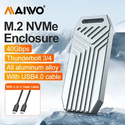 MAIWO Carcasa SSD M.2 NVMe USB4 40 Gbps para Thunderbolt 4