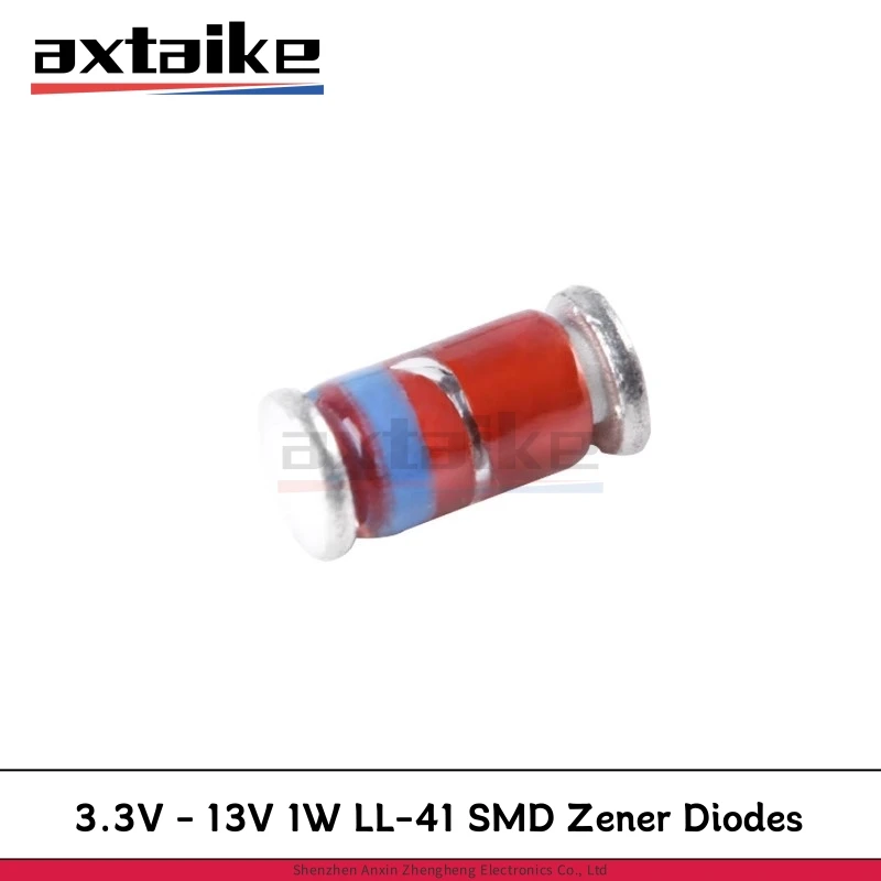 50 Uds 1W diodos Zener SMD LL-41 ZM4734A ZM4735A ZM4736A ZM4737A ZM4738A ZM4739A 3V 3,3 V 3,6 V 3,9 V 4,3 V 4,7 V 5,1 V 10V 11V 12V 13V