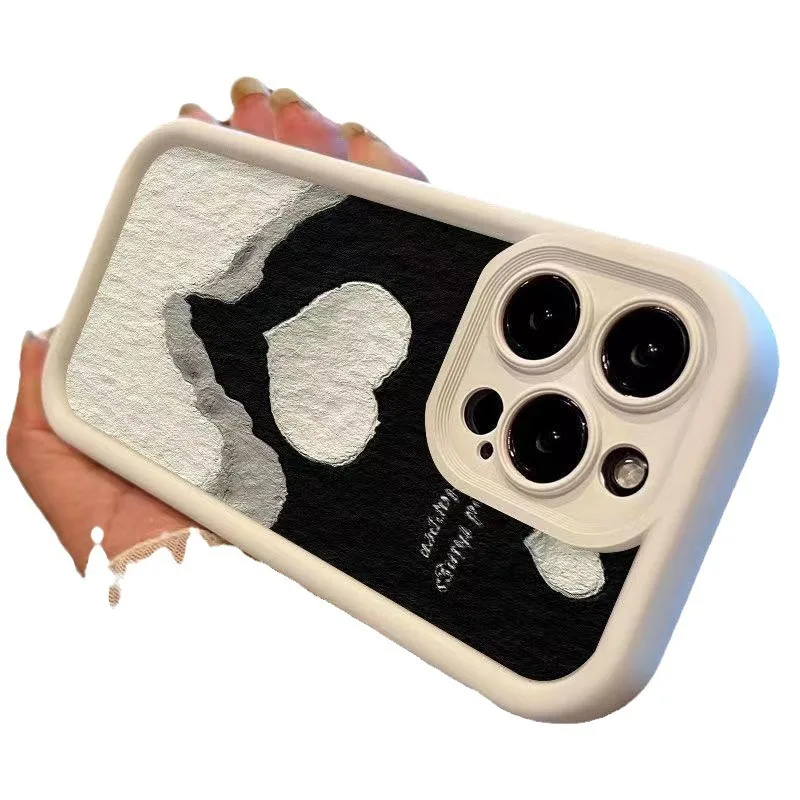 Funda de teléfono con diseño de amor y pintura al óleo para iPhone 17 16 15 14 Plus 11 12 13 Pro Max X XS XR 17 Air 16E, funda de silicona a prueba de golpes - imagen 5