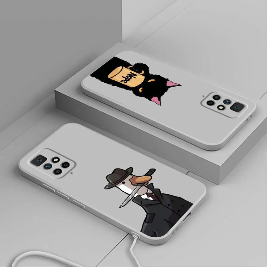 Funda de pato y gato de dibujos animados para Xiaomi Redmi A3x 14C A2 A1 13C K60 9 8 10 12C K40 funda suave - imagen 5