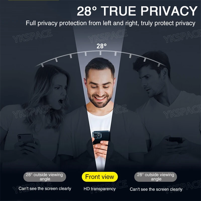 Protector de pantalla antiespía para iPhone X XR XS 11 12 13 mini 14 15 16E 16 17 Air Pro MAX Plus, vidrio templado, 3 uds. - imagen 4