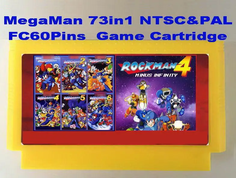 Cartucho de juego MEGAMAN REMIX 73 en 1 para consola NES/FC - imagen 5