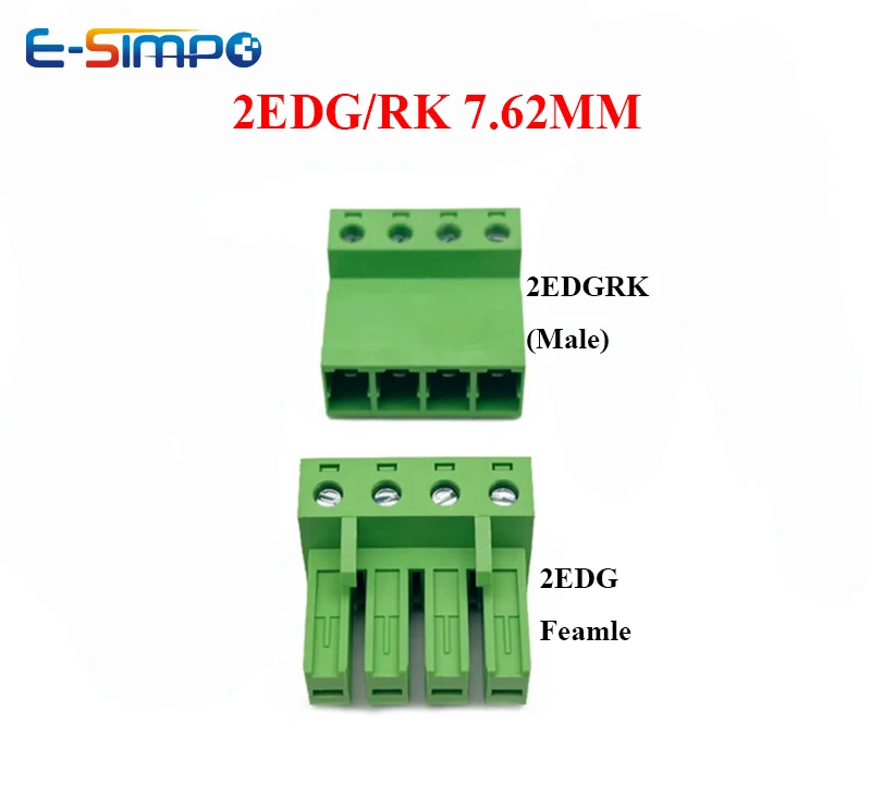 5/10 Uds 7,62 MM gran espaciado 2EDGRK 2-16P sin soldadura acoplamiento aéreo enchufable bloque de terminales PCB Termianl conector - imagen 2
