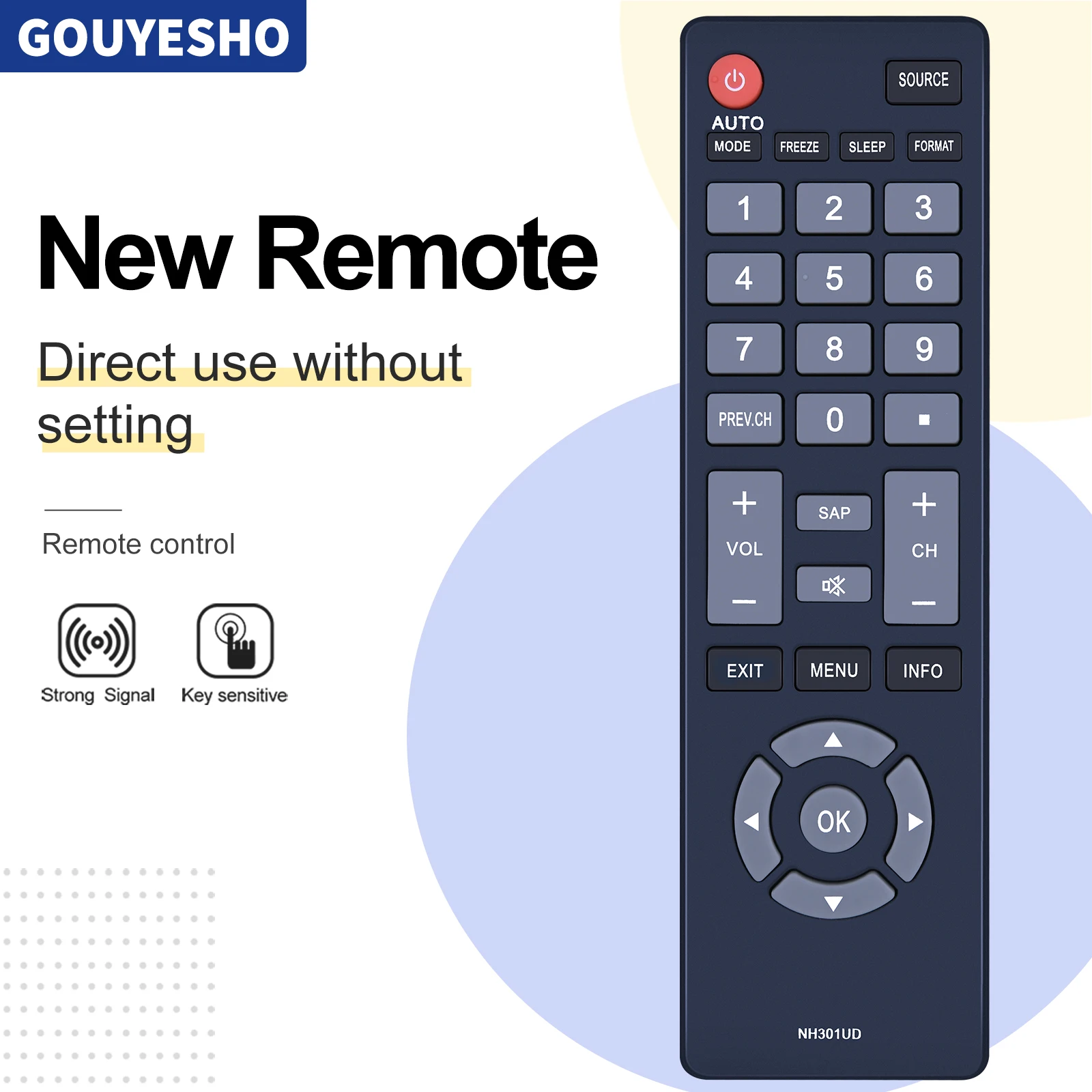 Nuevo Control remoto NH305UD para Emerson TV NH301UD LE190EM3 LE220EM3 LC391EM3