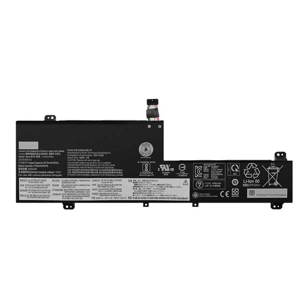 Nueva batería Original y genuina para ordenador portátil L19C3PD6 11,52 V 52.5Wh para Lenovo Ideapad Flex 5-15IIL05 L19L3PD6 L19M3PD6 L19D3PD6 - imagen 4